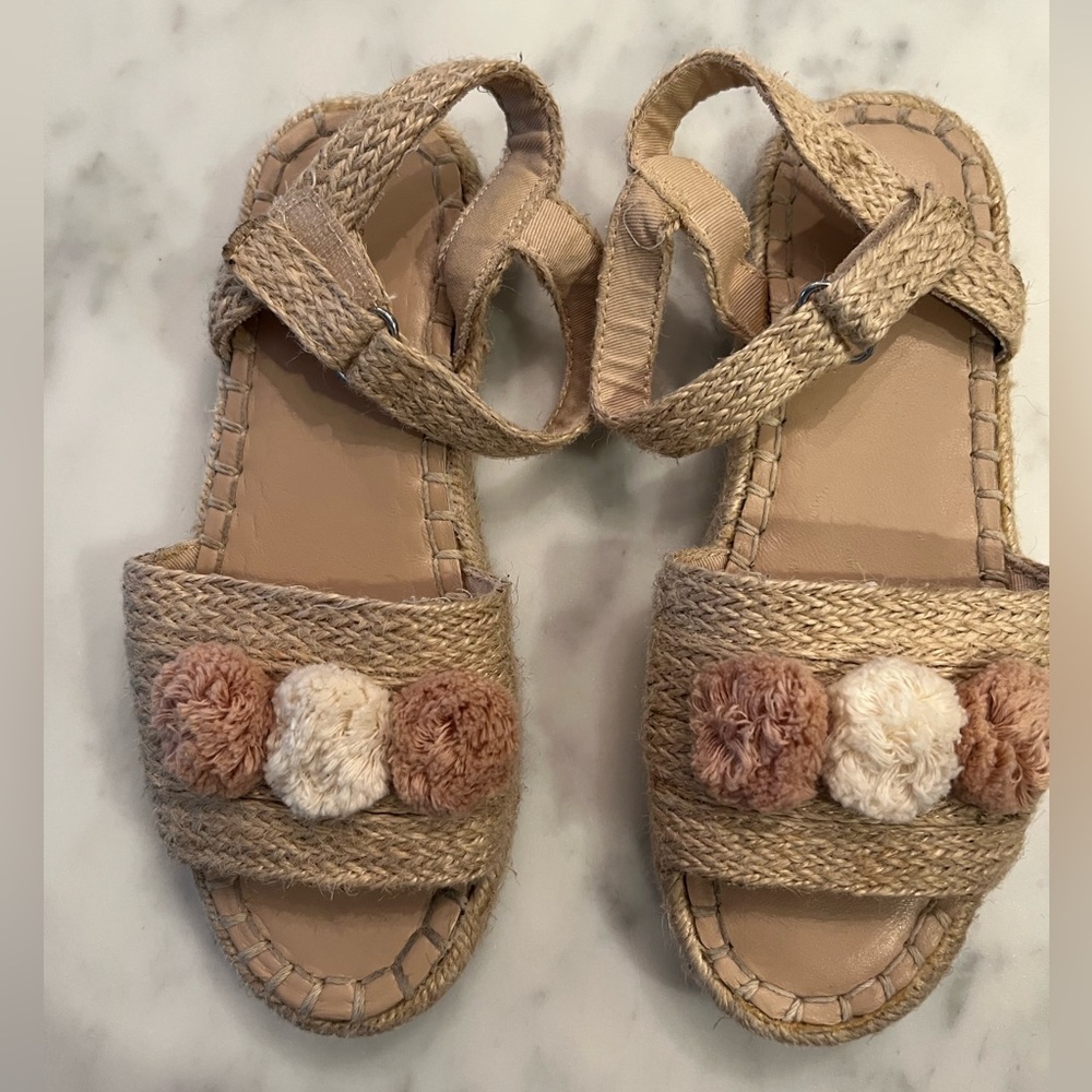 Zara Girls Pom Pom Espadrilles size 33